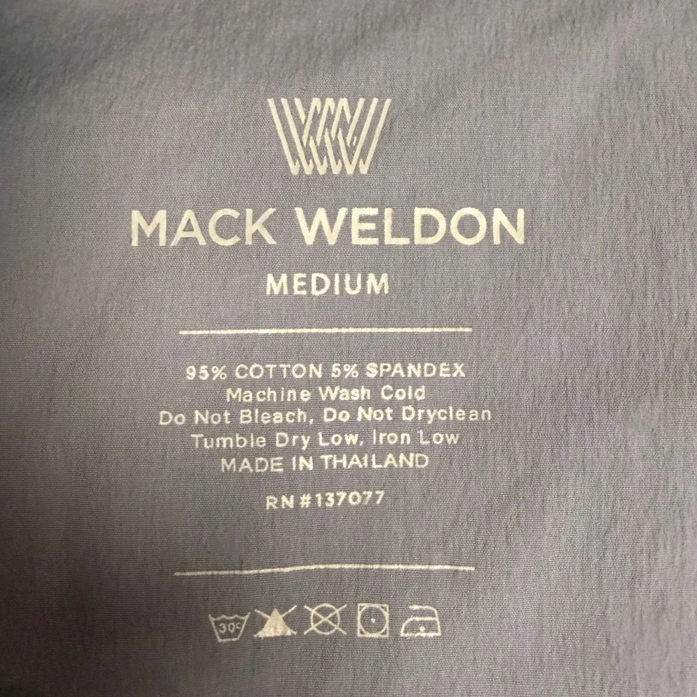 Mack Weldon Sunday Lounge Pants Mens Medium Heather Blue Joggers Drawstring